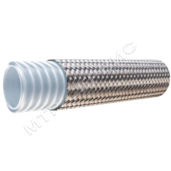 Рукав гофрированный 12 PTFE 100bar (-54°+260°С) Рукав гофрированный 12 PTFE 100bar (-54°+260°С)